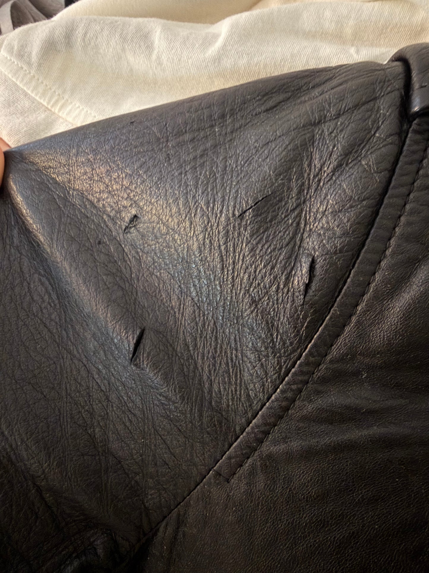 SAINT LAURENT L01 BLOOD LUSTER LEATHER JACKET - IT48