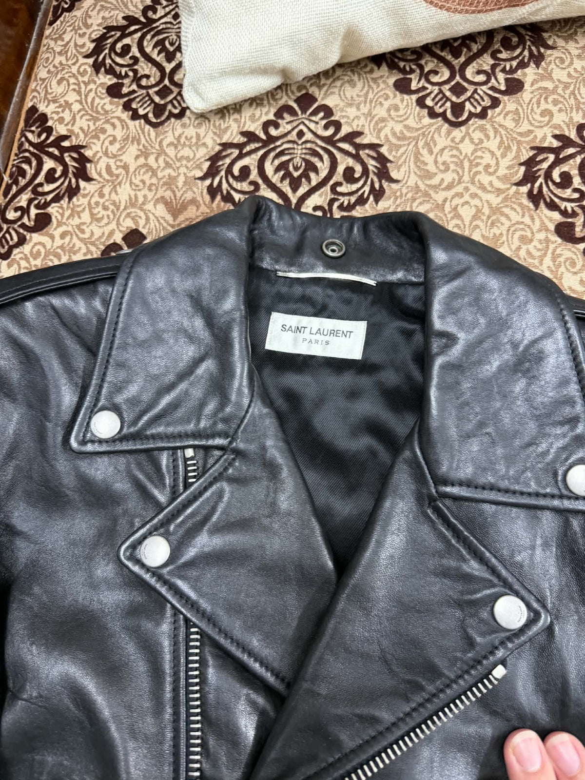 FW19 Saint Laurent L01 Leather Biker Jacket - IT46