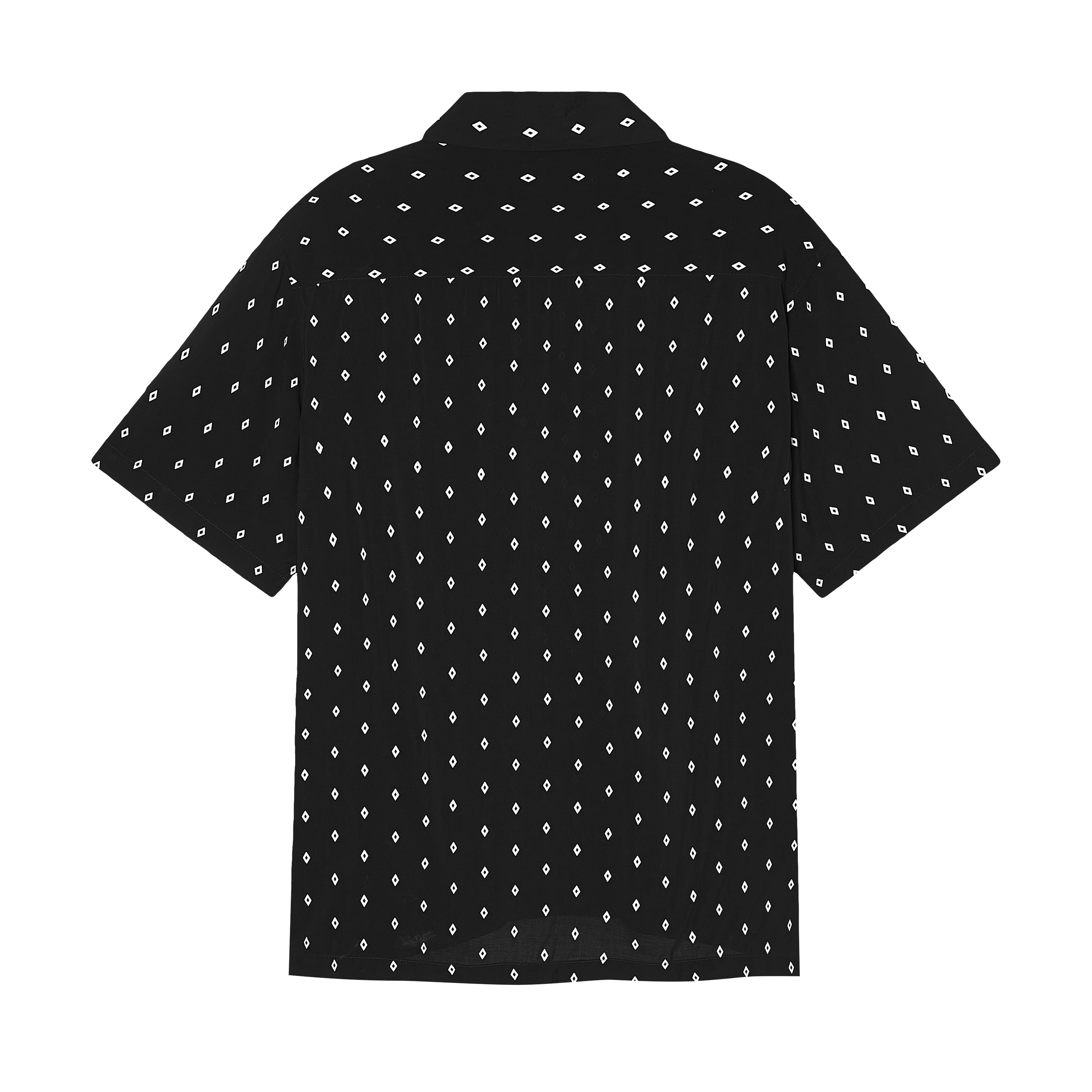 Velender Vermont Diamond Linen Shortsleeved Shirt - Black