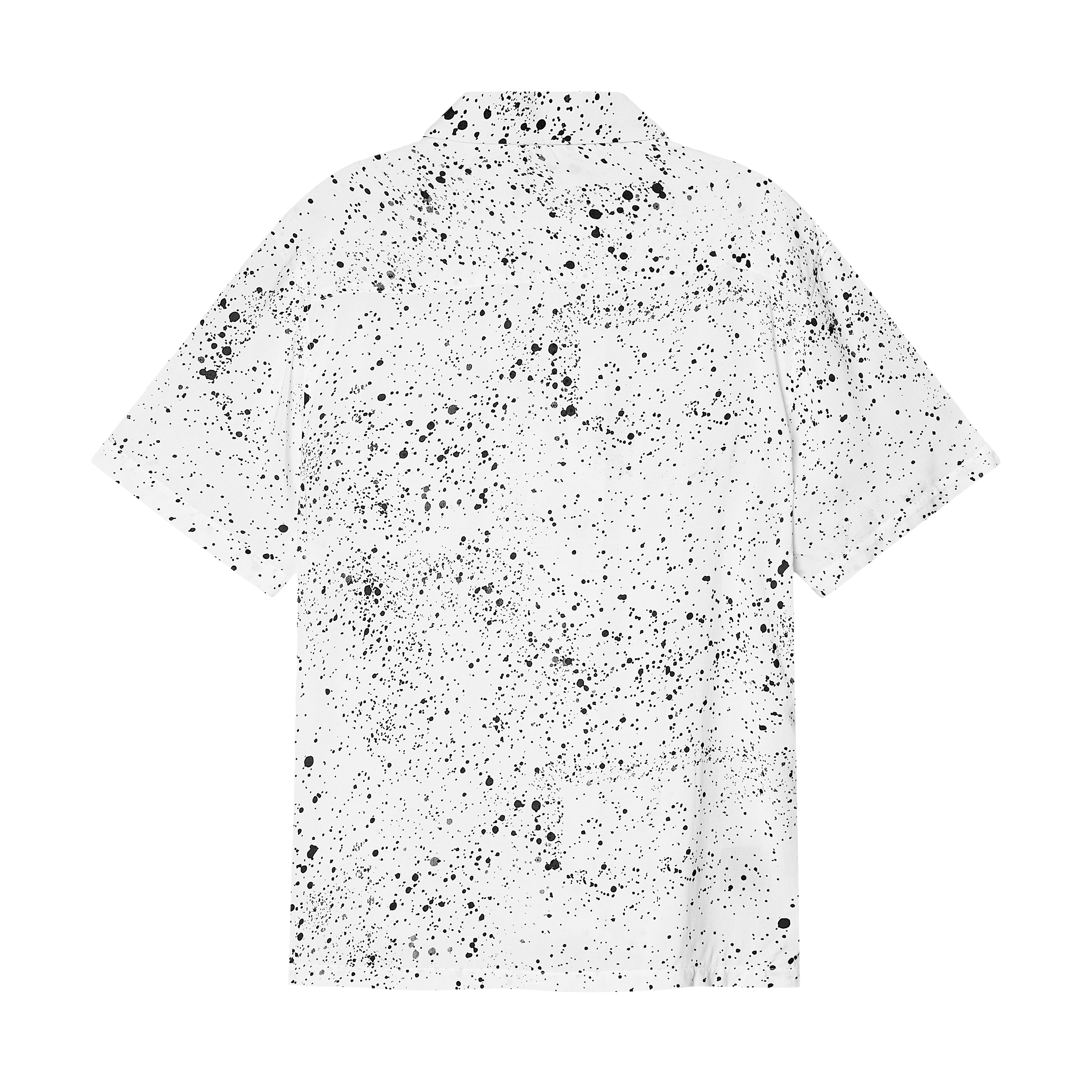 Velender Vermont Paint Dot Linen Shortsleeved Shirt - White