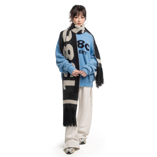 138C GALLERY / APOCALYPSE LOVE KNIT FUZZY SCARF