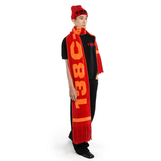 138C GALLERY / BURNING LOVE KNIT FUZZY SCARF