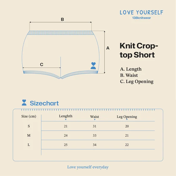 Love User Fuzzy Knit Croptop Shorts