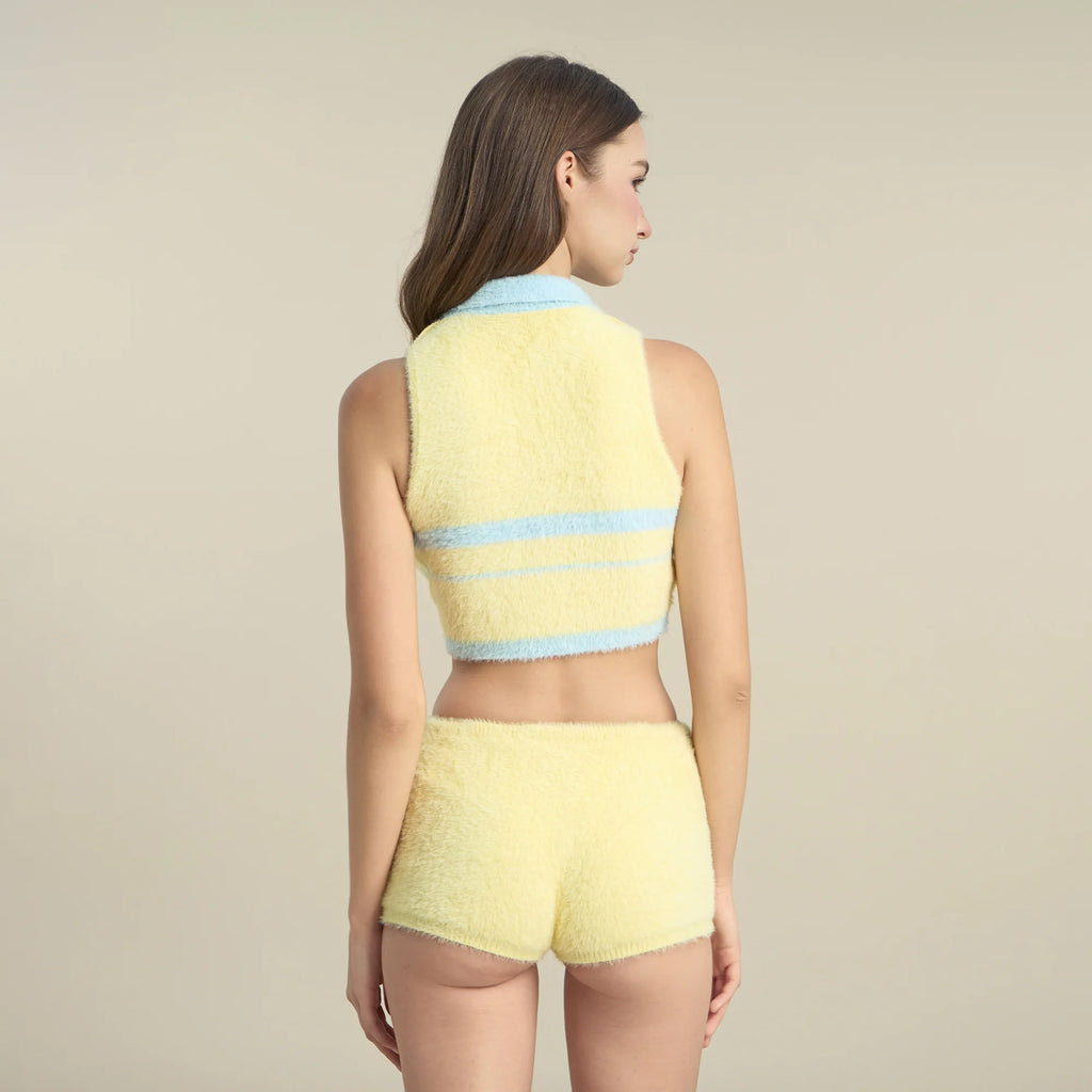 Love User Fuzzy Knit Croptop