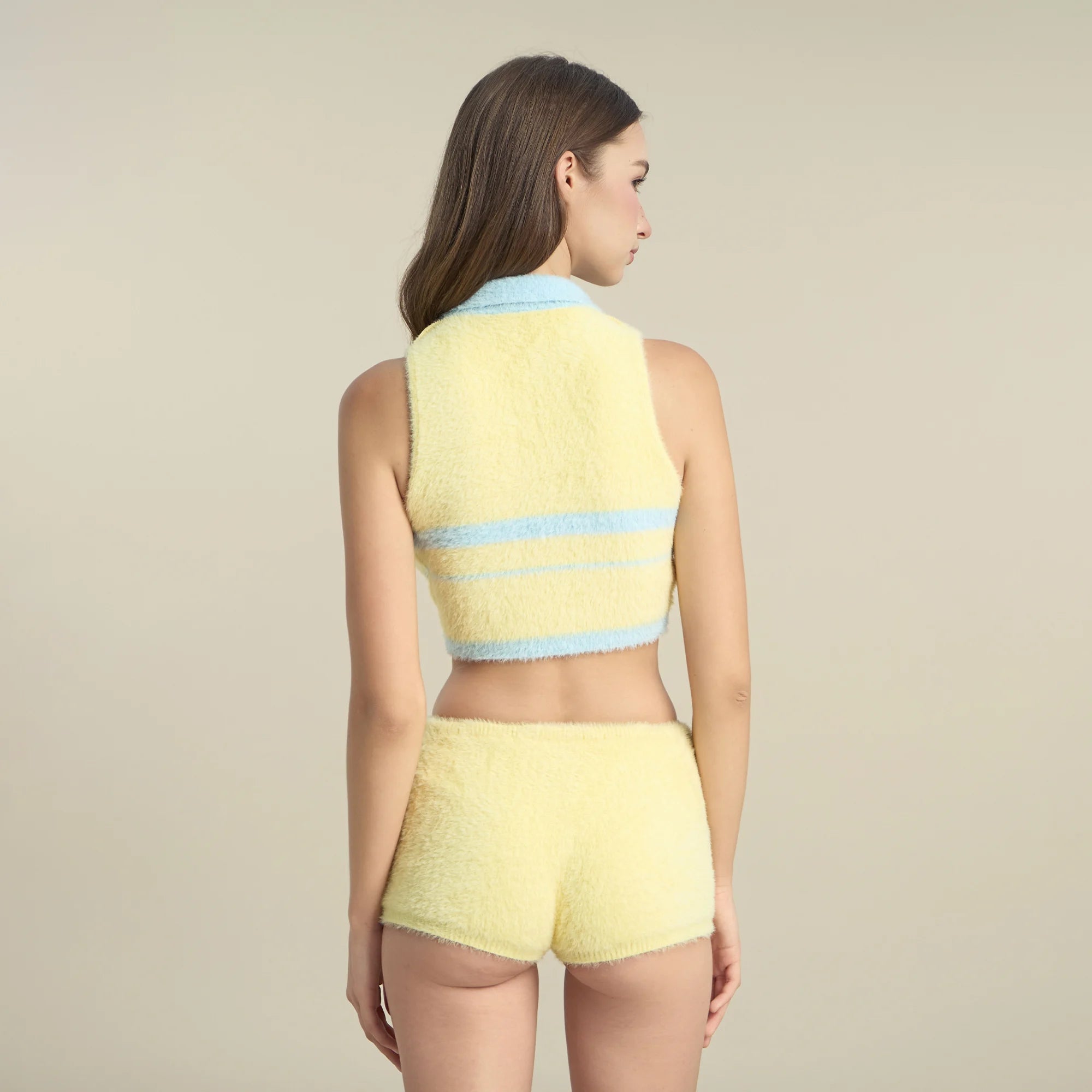Love User Fuzzy Knit Croptop