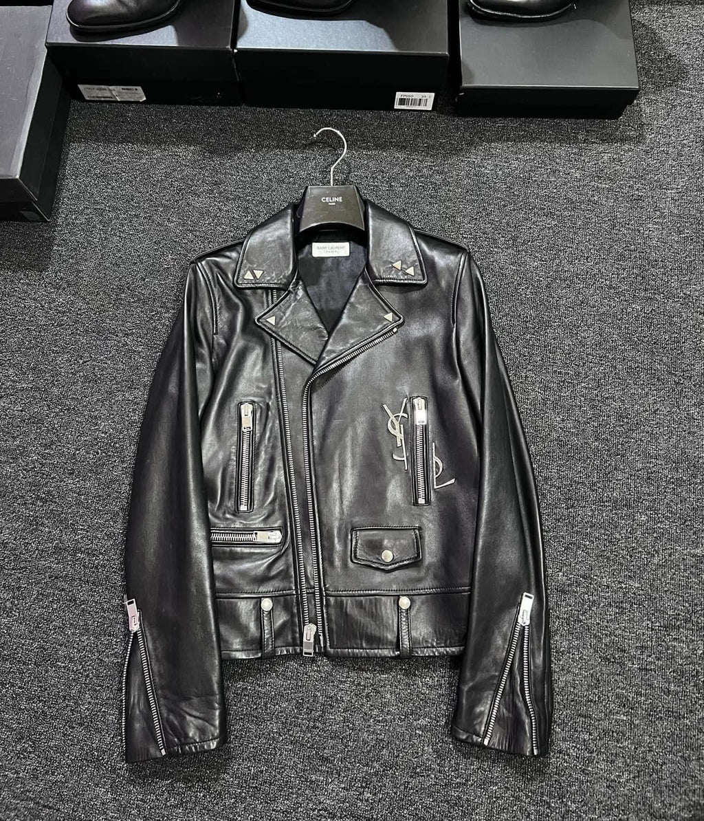 FW16 Saint Laurent x Hedi Slimane YSL L01 Leather Jacket - 44