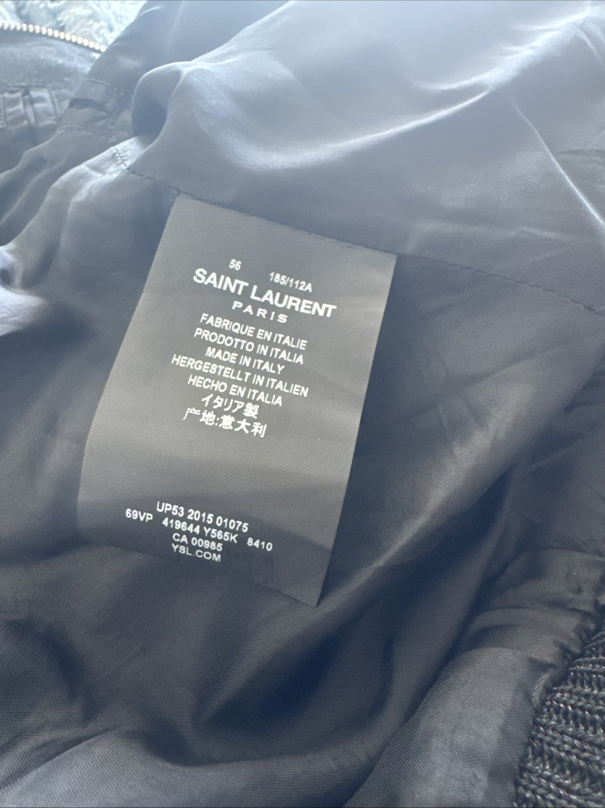 FW15 Saint Laurent x Hedi Slimane Astraunat Embroidered Jacket - IT56
