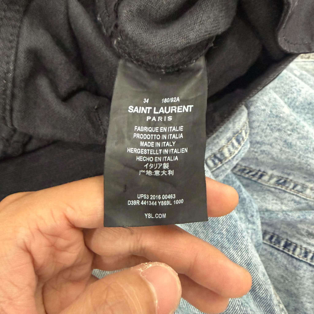 FW16 Saint Laurent x Hedi Slimane D04 Double Zipper Denim