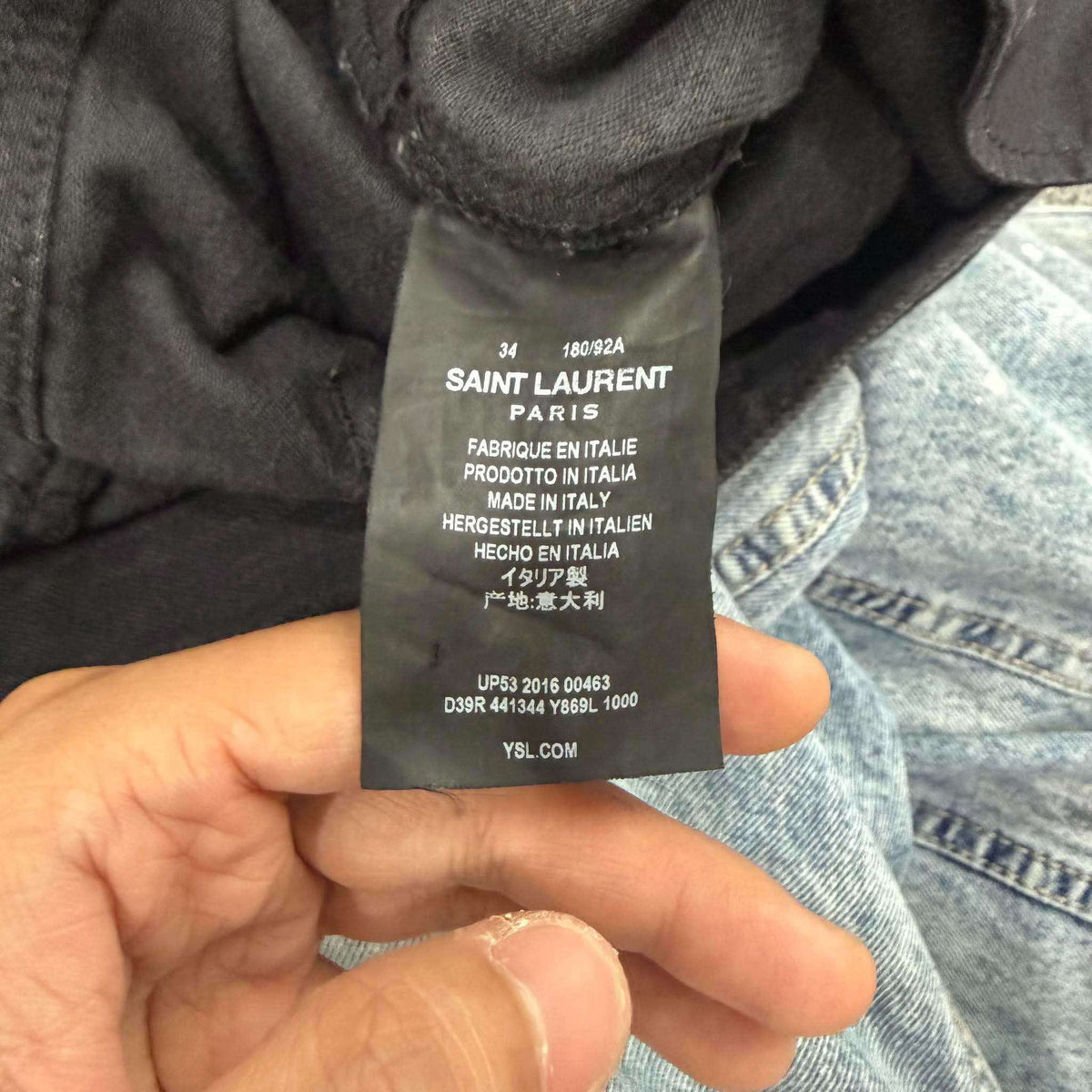 FW16 Saint Laurent x Hedi Slimane D04 Double Zipper Denim