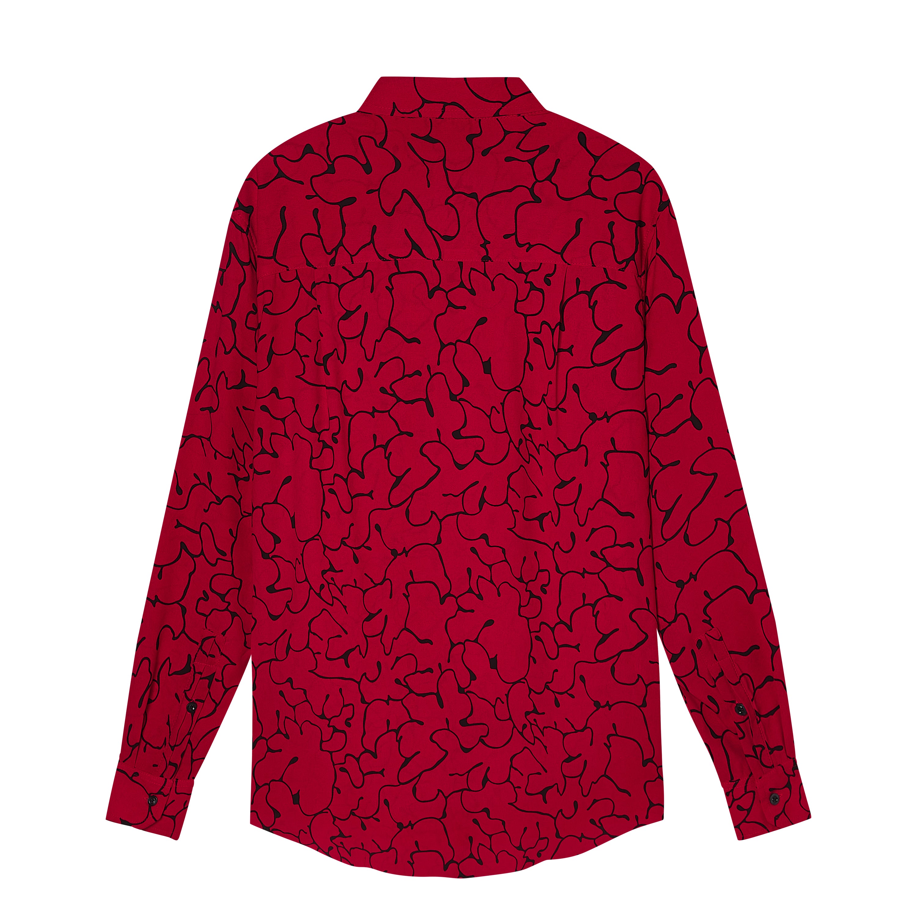 Velender Vermont Crimson Linen Shirt - Red
