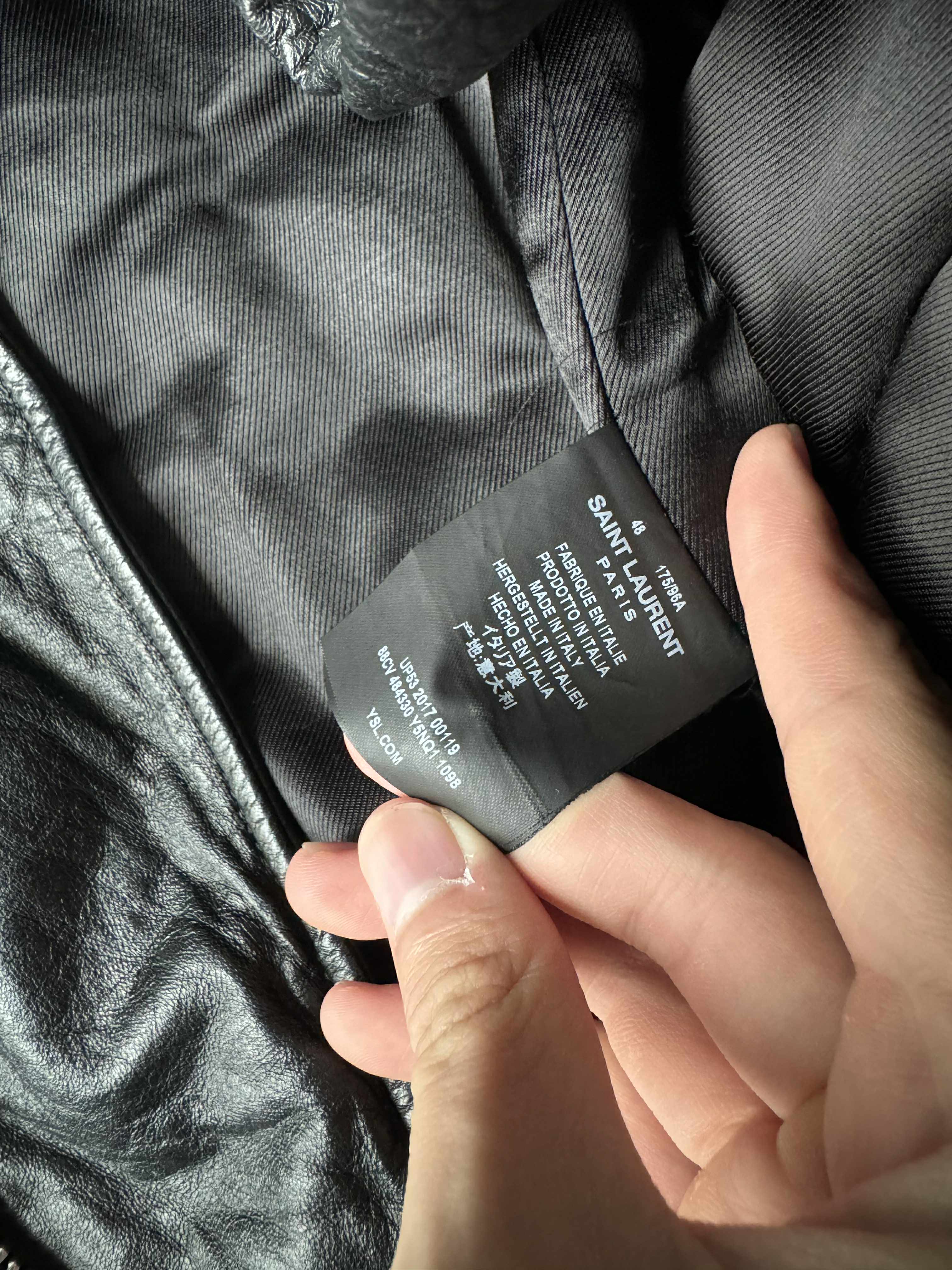 SAINT LAURENT L01 BLOOD LUSTER LEATHER JACKET - IT48