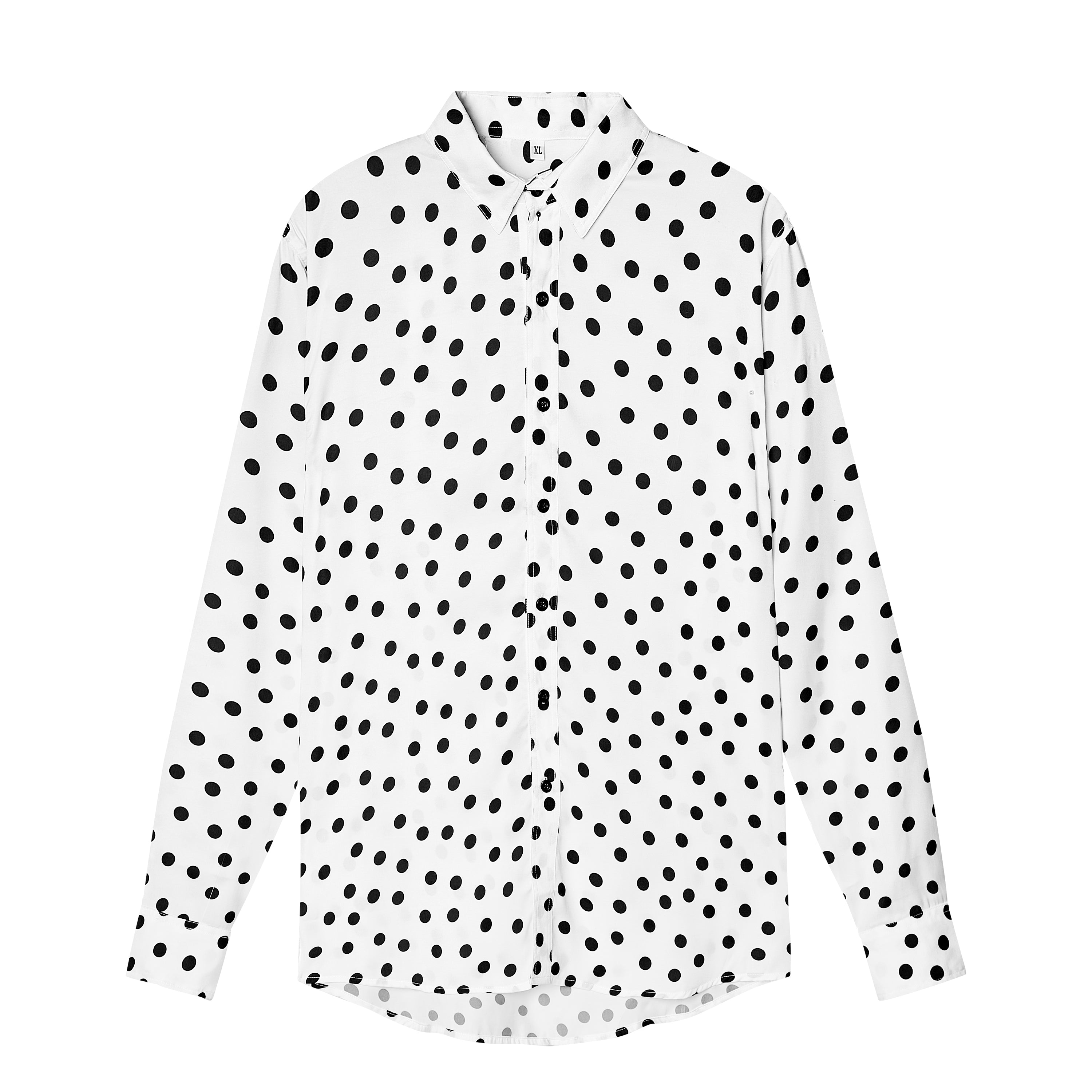 Velender Vermont Polka Dot Silk Shirt - White