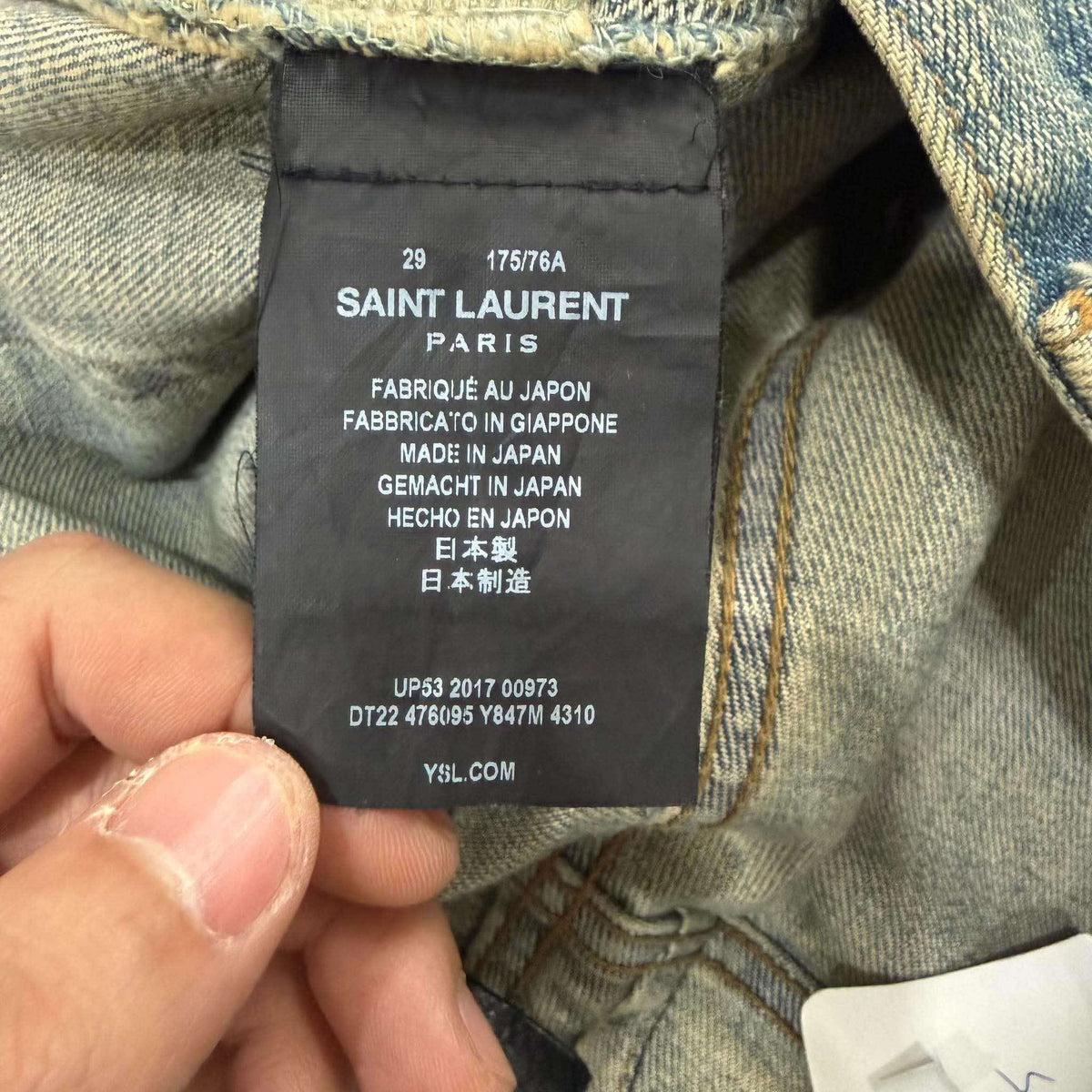 FW17 Saint Laurent x Hedi Slimane D02 Crash Denim - 29