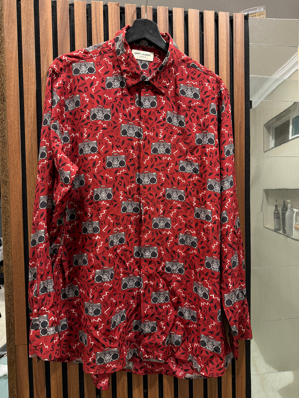 Saint Laurent Red Stereos Shirt - 41