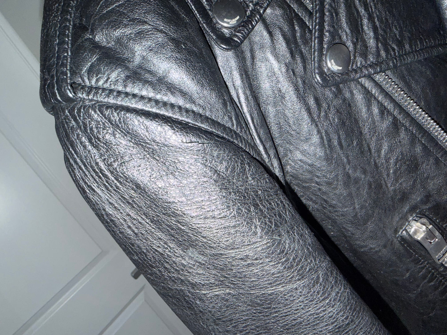 SAINT LAURENT L01 BLOOD LUSTER LEATHER JACKET - IT48