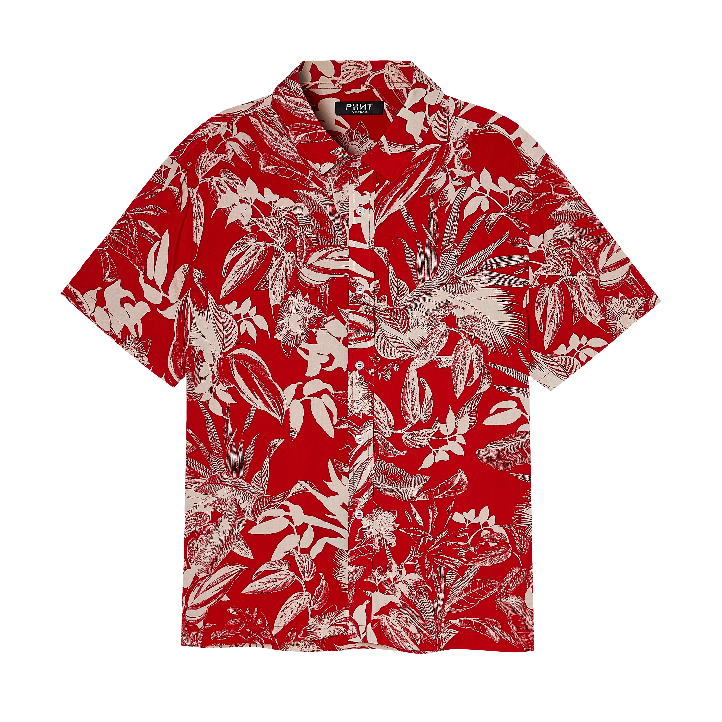 Velender Vermont Tropical Hawaiian Shirt - Red