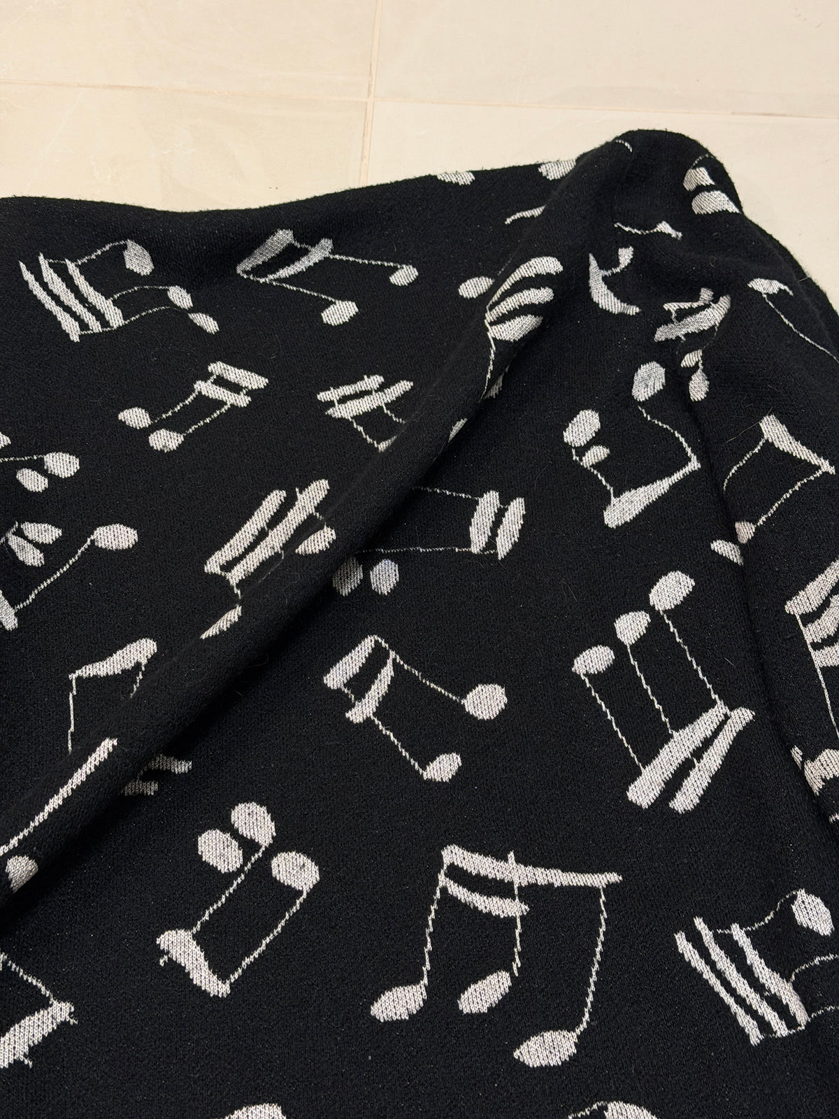 Saint Laurent Music Notes Wool Cardigan - M