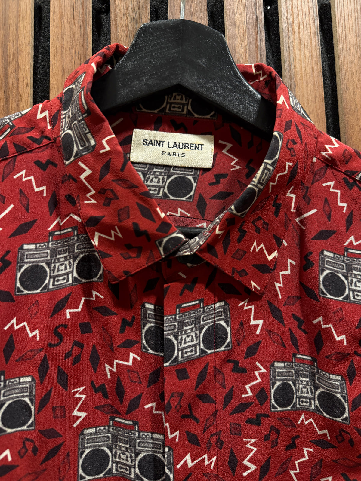 Saint Laurent Red Stereos Shirt - 41