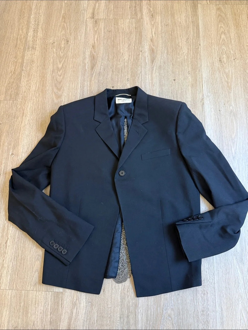 FW13 Saint Laurent x Hedi Slimane Chain Blazer - IT50