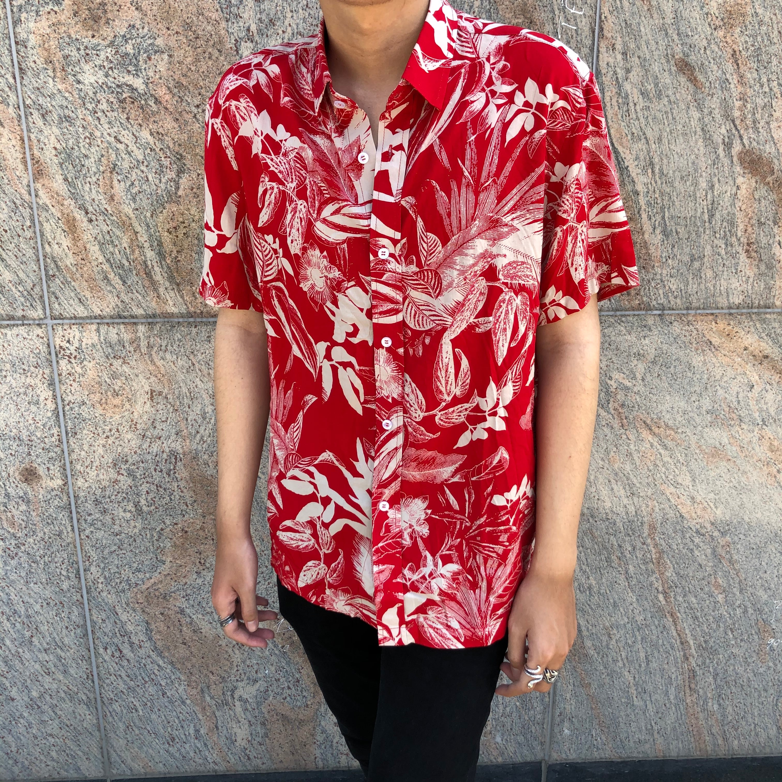 Velender Vermont Tropical Hawaiian Shirt - Red