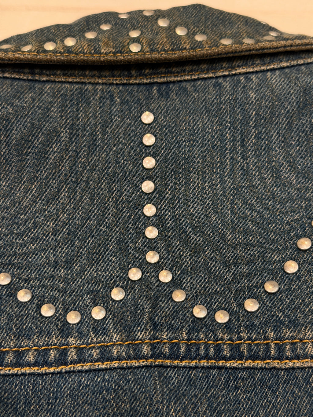 FW14 Runway Embroidered Denim Jacket - L