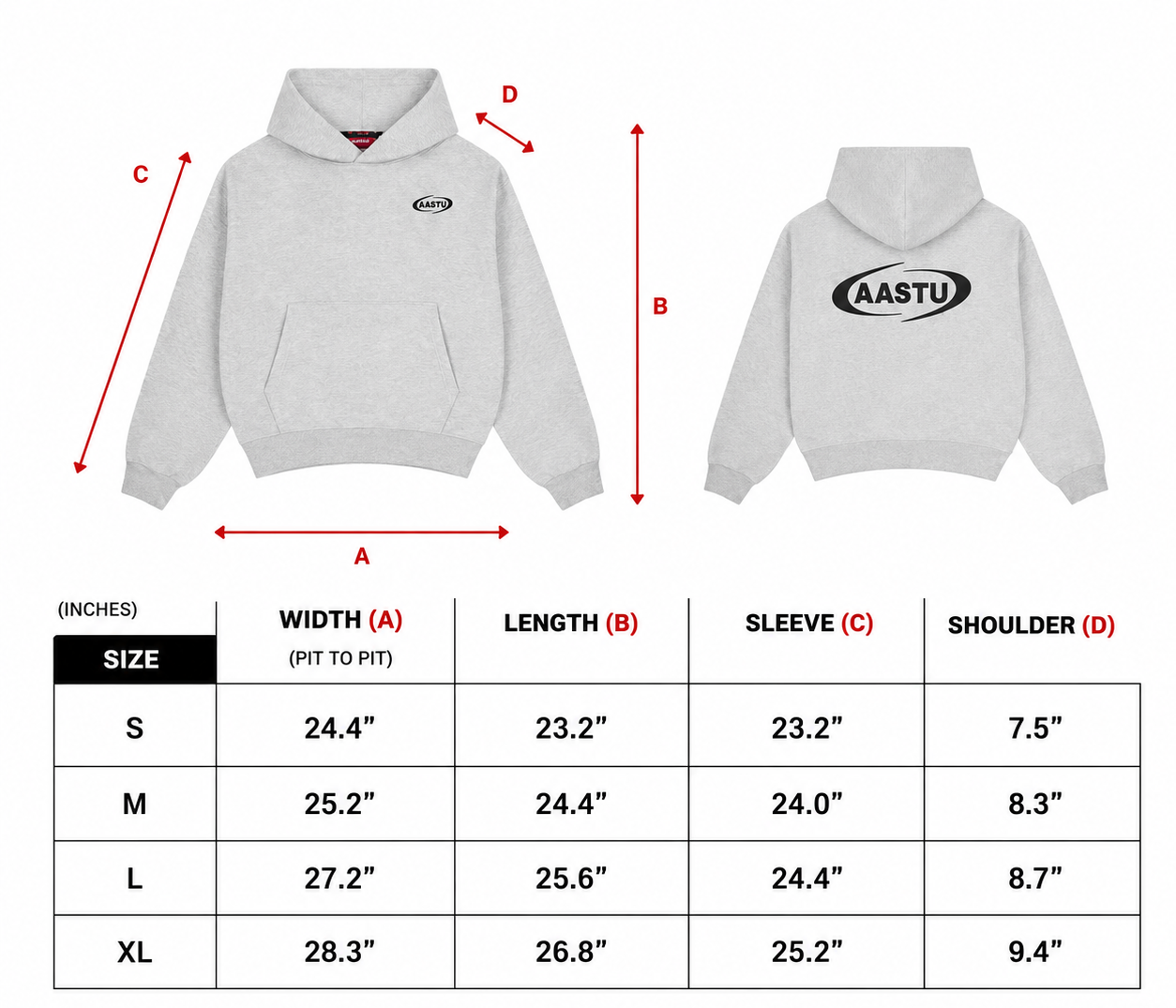 Aastu Elip Grey Hoodie