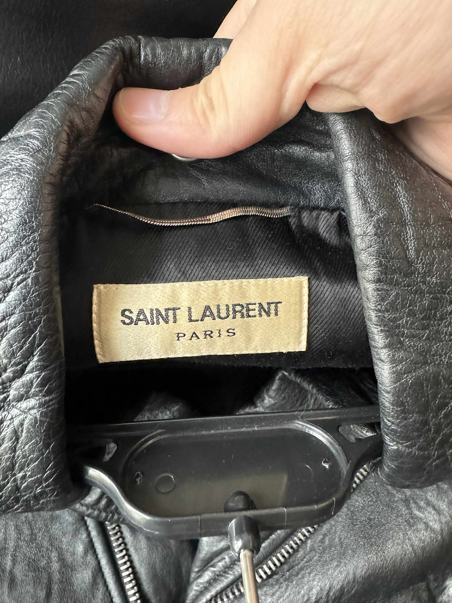 SAINT LAURENT L01 BLOOD LUSTER LEATHER JACKET - IT48