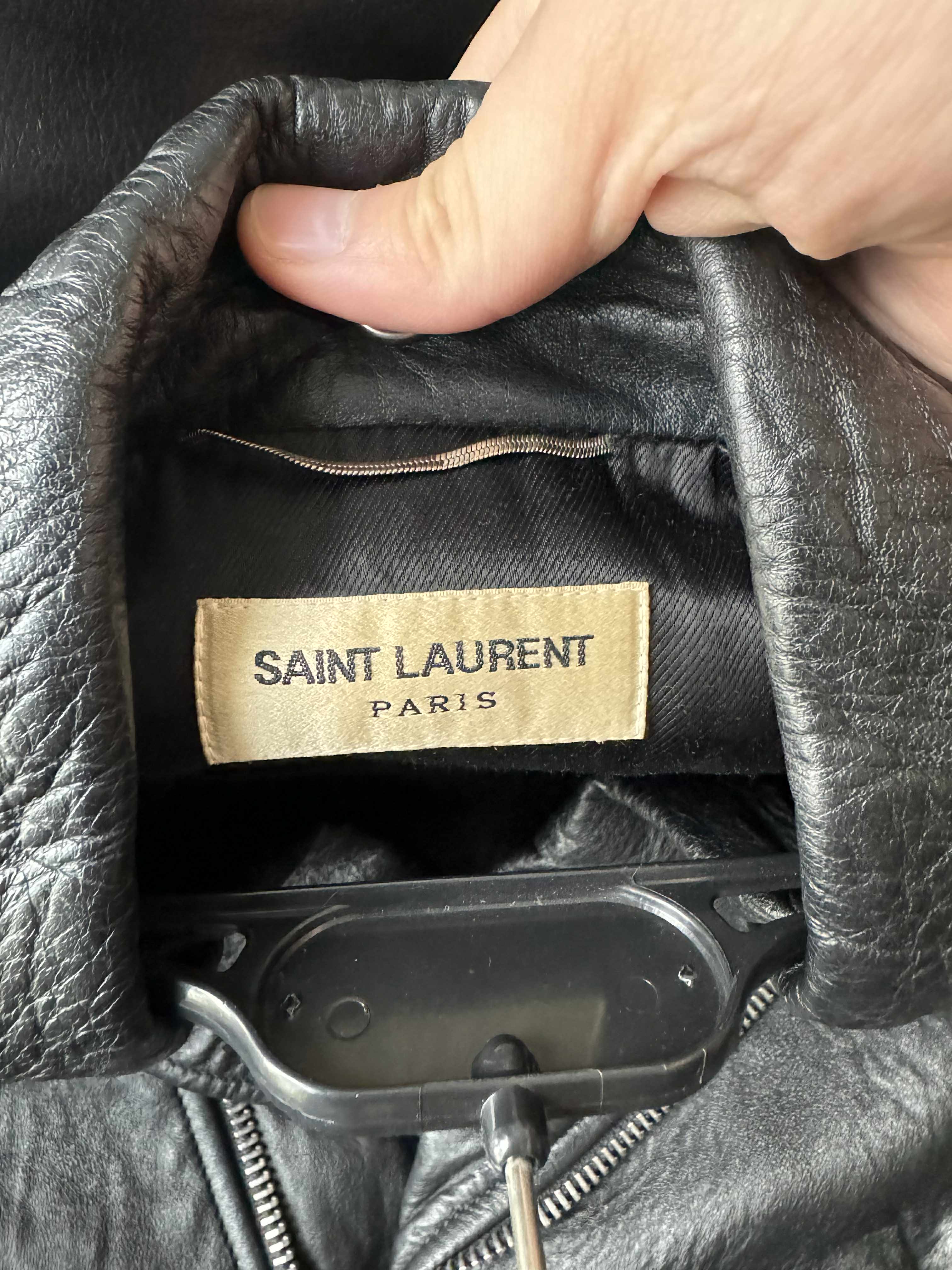 SAINT LAURENT L01 BLOOD LUSTER LEATHER JACKET - IT48