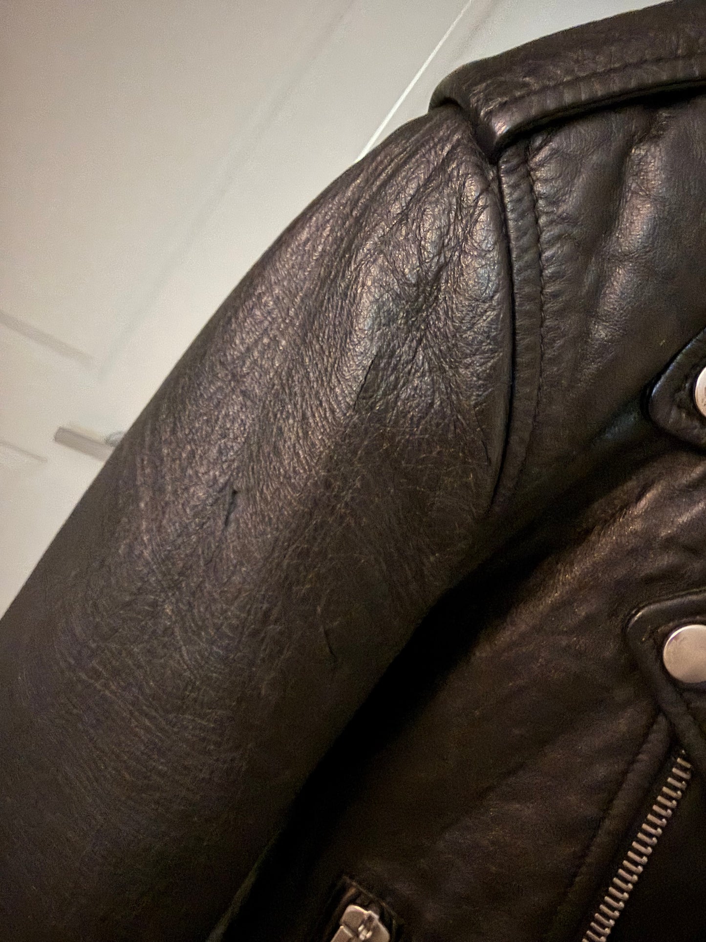 SAINT LAURENT L01 BLOOD LUSTER LEATHER JACKET - IT48