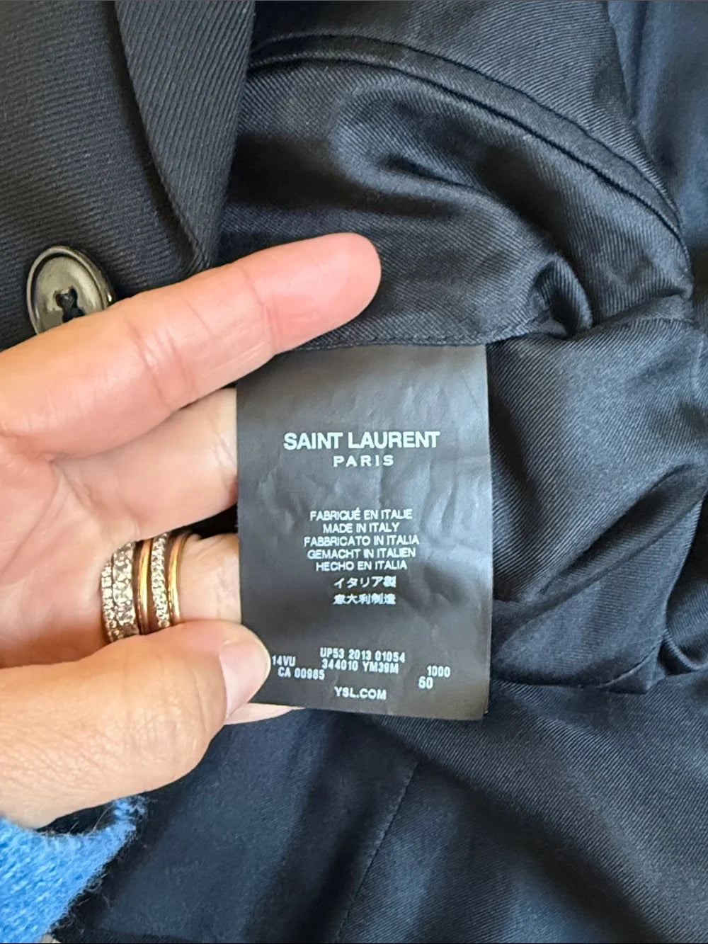 FW13 Saint Laurent x Hedi Slimane Chain Blazer - IT50