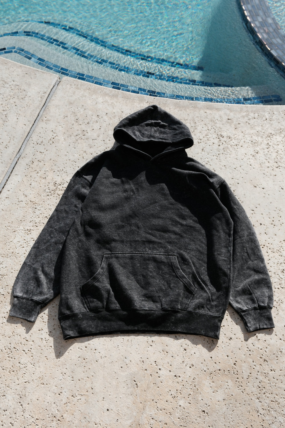 VN BLANKS STONE WASH HOODIE/BLACK