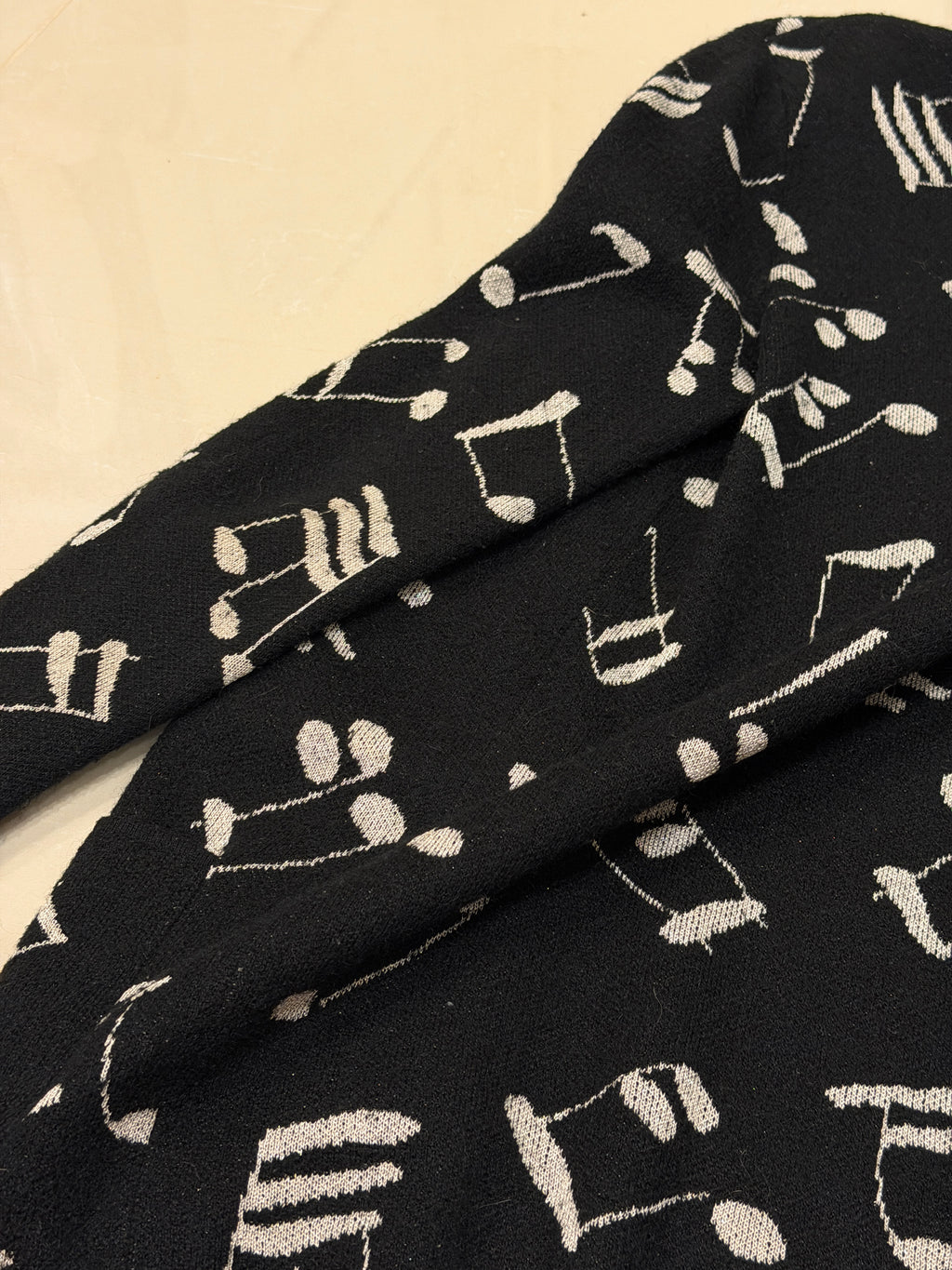 Saint Laurent Music Notes Wool Cardigan - M