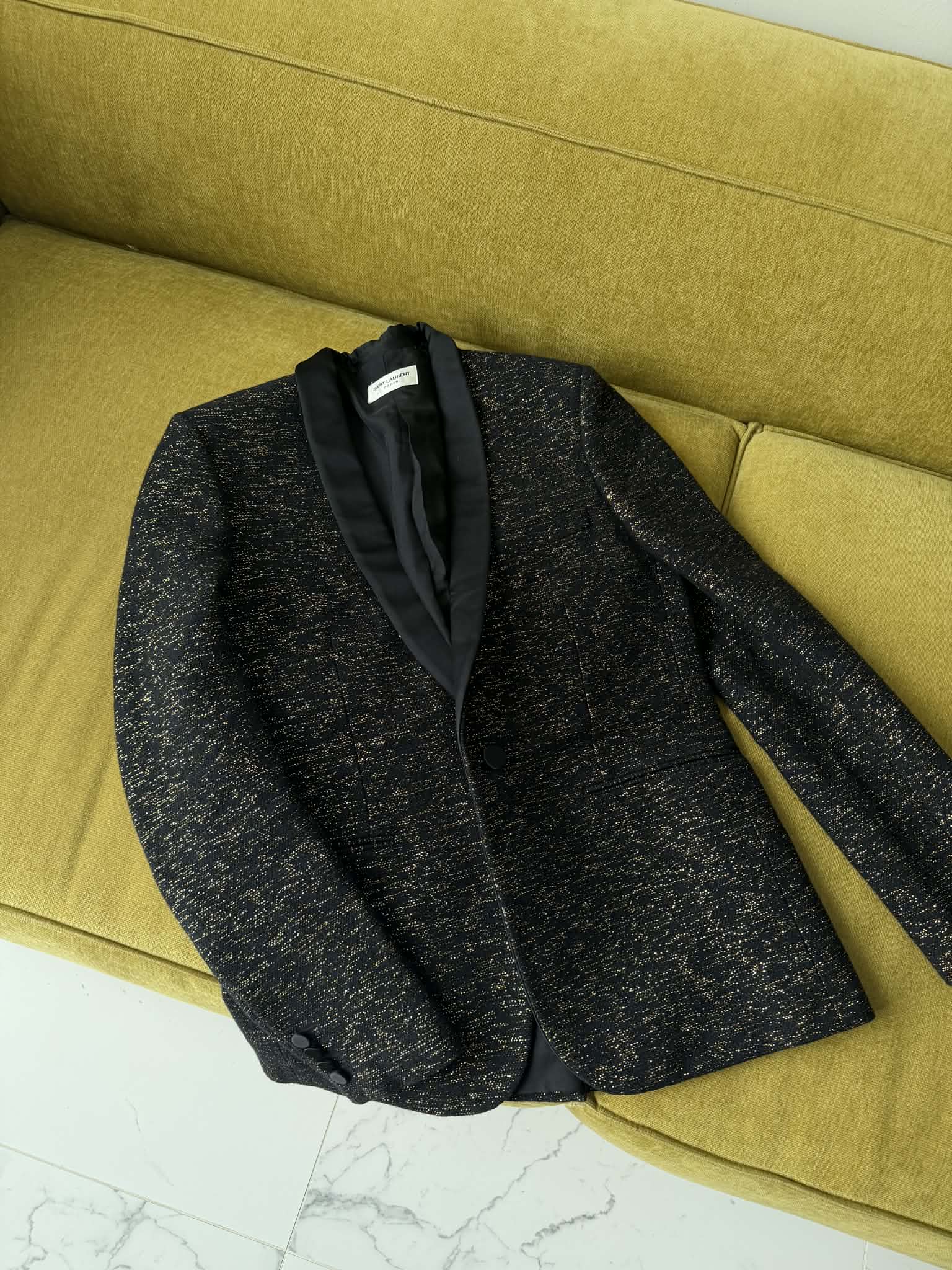 Hedi Slimane x Saint Laurent SS2016 Jacquard Tuxedo Size 46