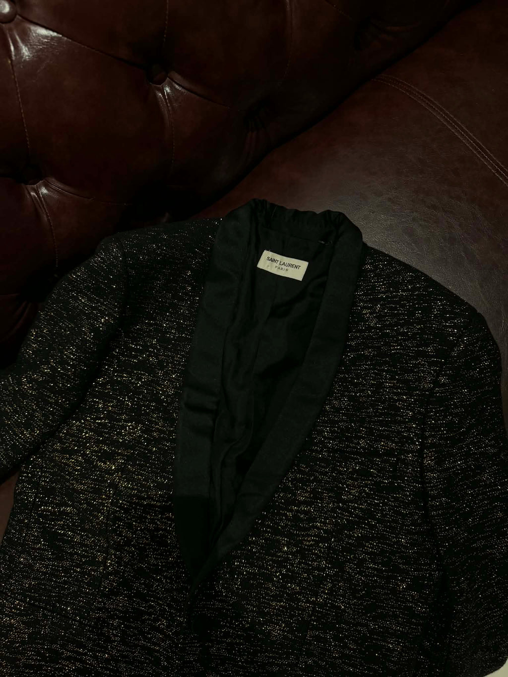 Hedi Slimane x Saint Laurent SS2016 Jacquard Tuxedo Size 46