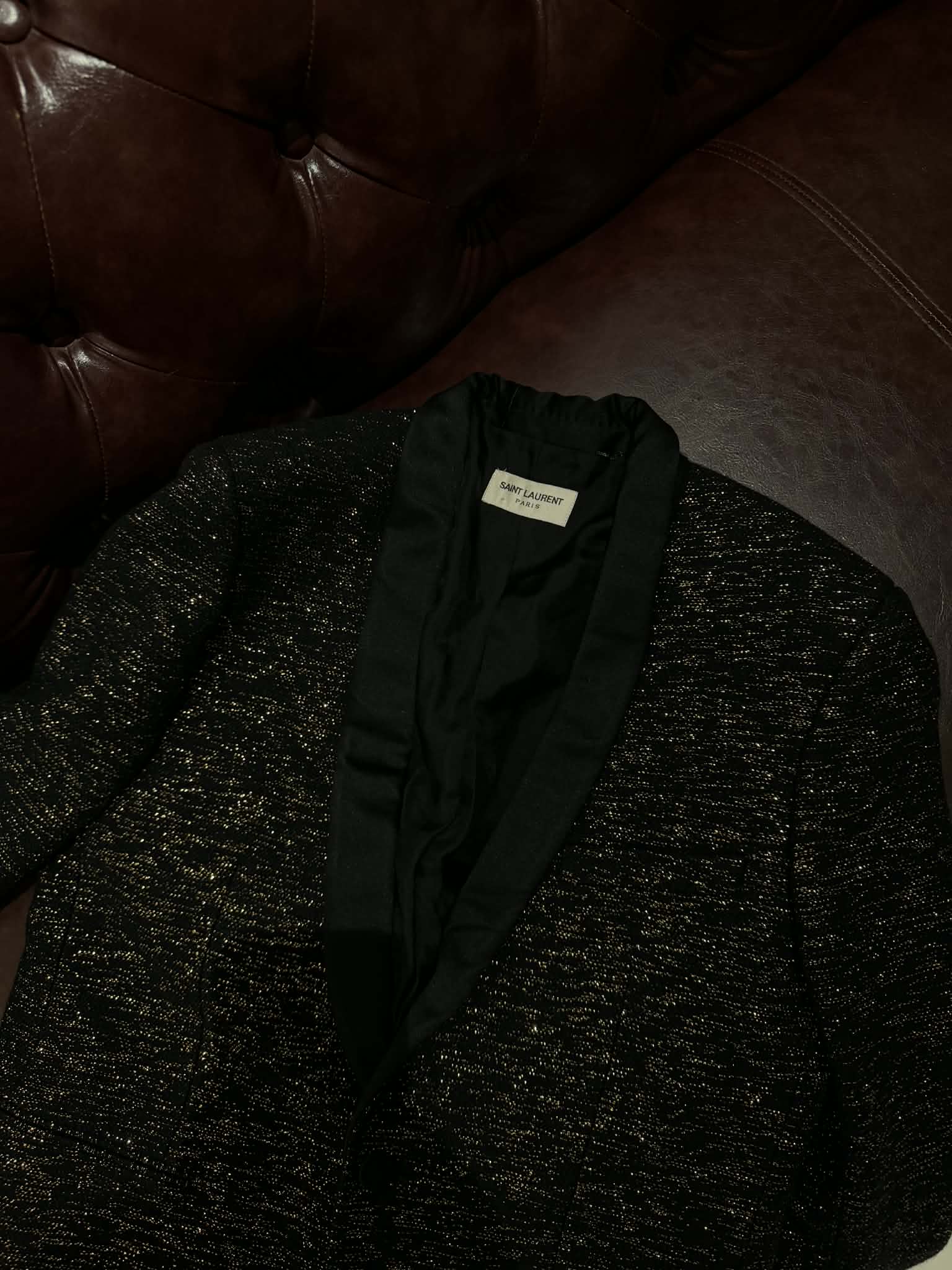 Hedi Slimane x Saint Laurent SS2016 Jacquard Tuxedo Size 46