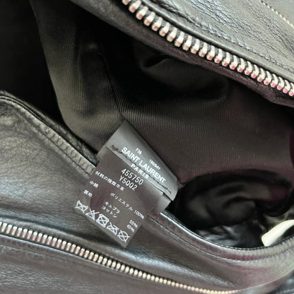 HEDI SLIMANE X SAINT LAURENT PARIS BLOOD LUSTER L17 BIKER LEATHER JACKET - F36