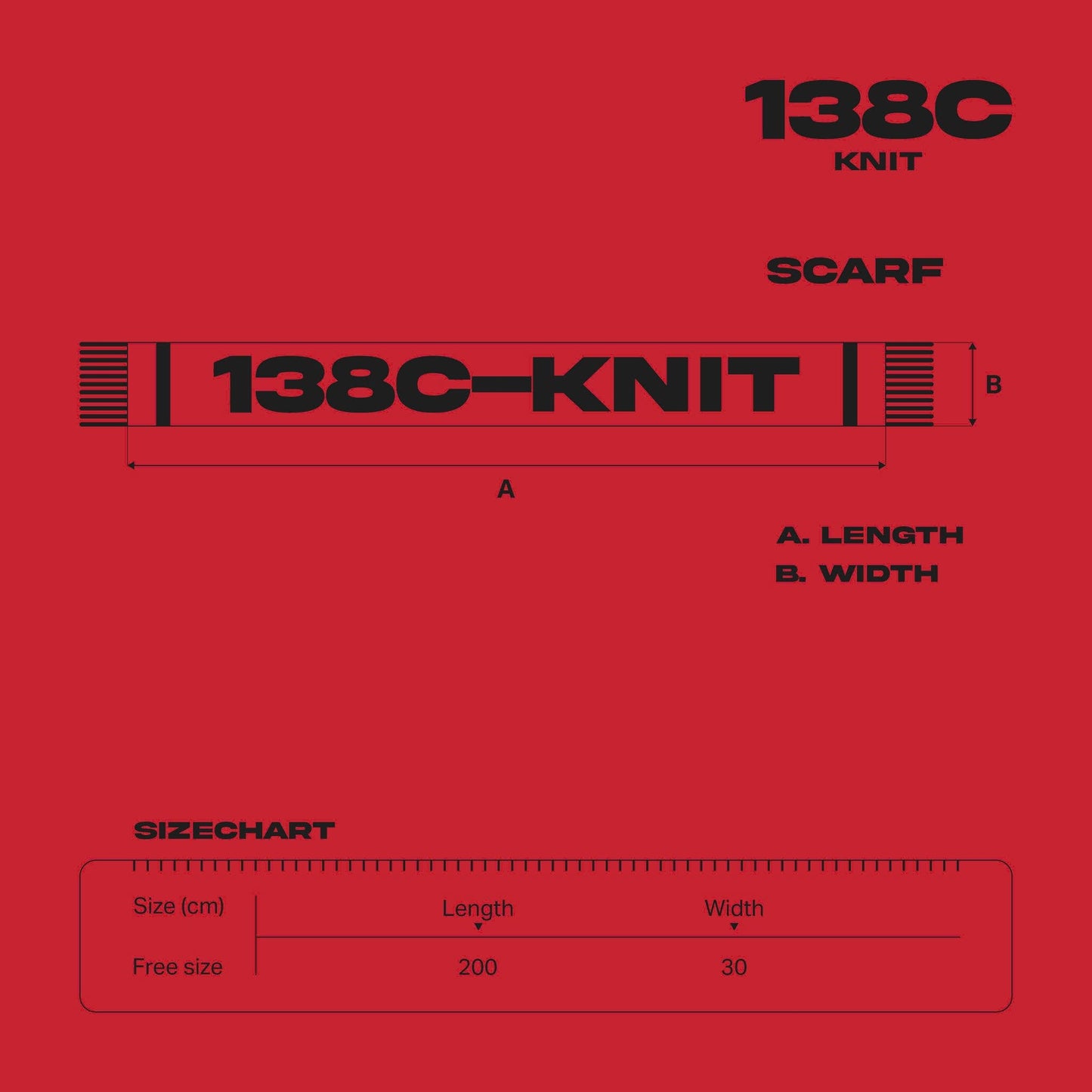 138C GALLERY/ BURNING LOVE KNIT FUZZY SCARF