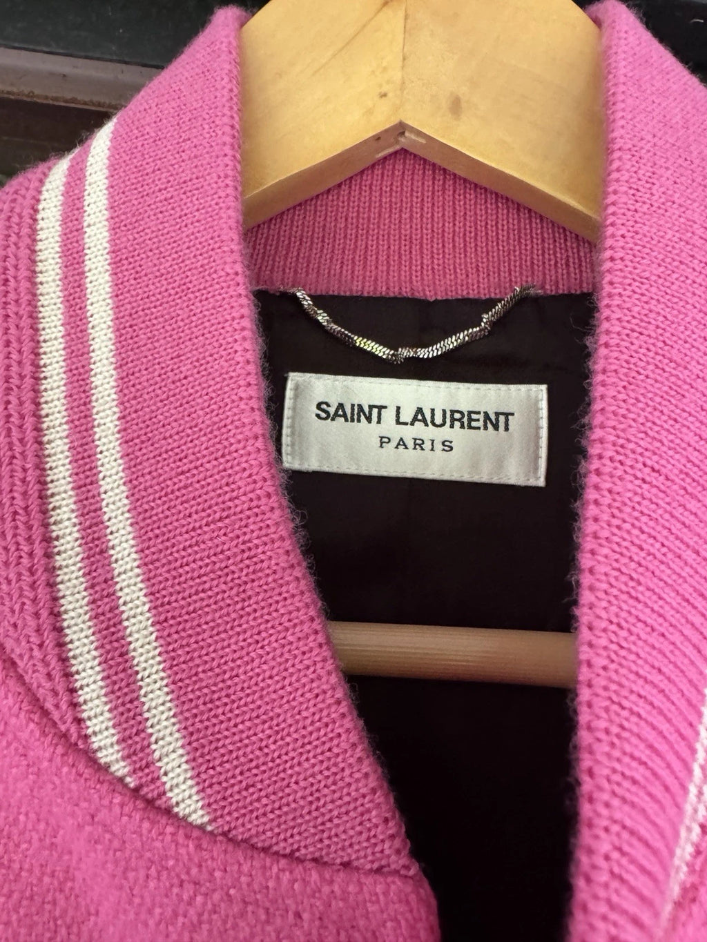 FW16 SAINT LAURENT X HEDI SLIMANE PINK TEDDY JACKET - 50