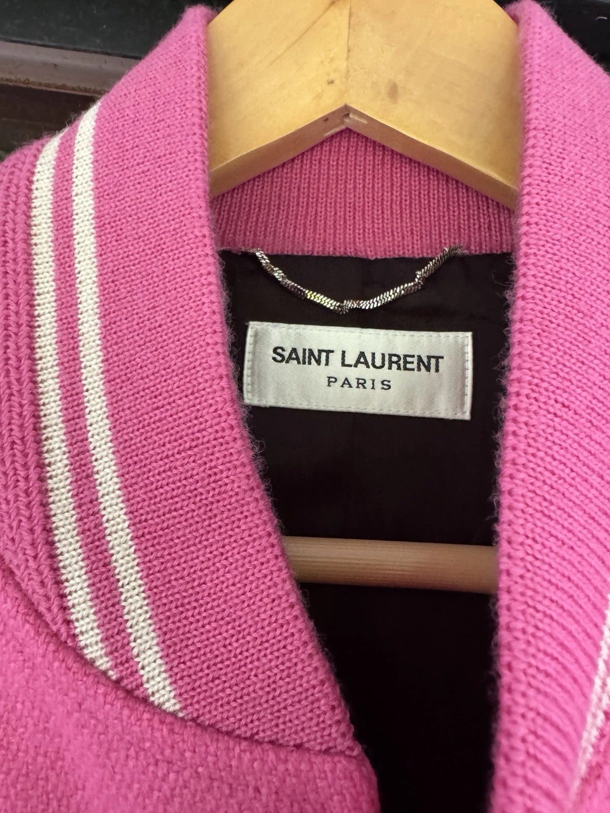 FW16 SAINT LAURENT X HEDI SLIMANE PINK TEDDY JACKET - 50