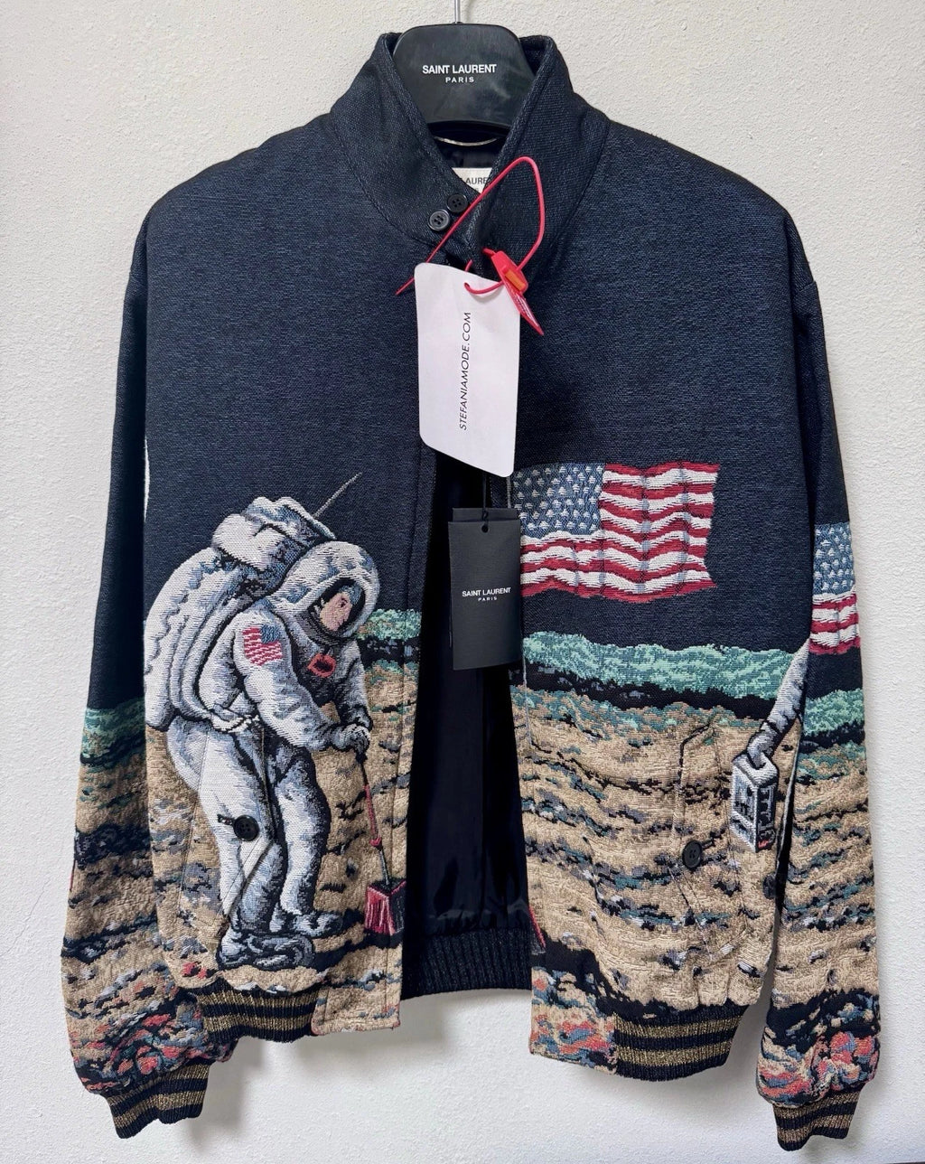 FW15 BNWT SAINT LAURENT X HEDI SLIMANE ASTRONAUT EMBROIDERY JACKET - 48