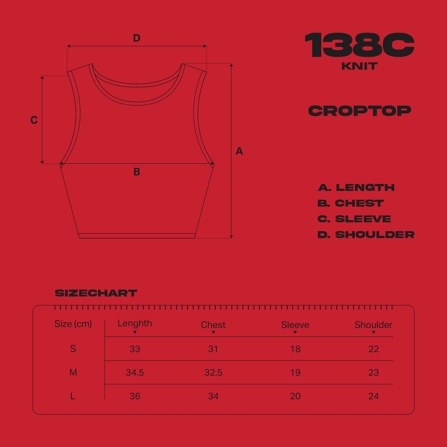 138C GALLERY / LOVE KNIT CROPTOP