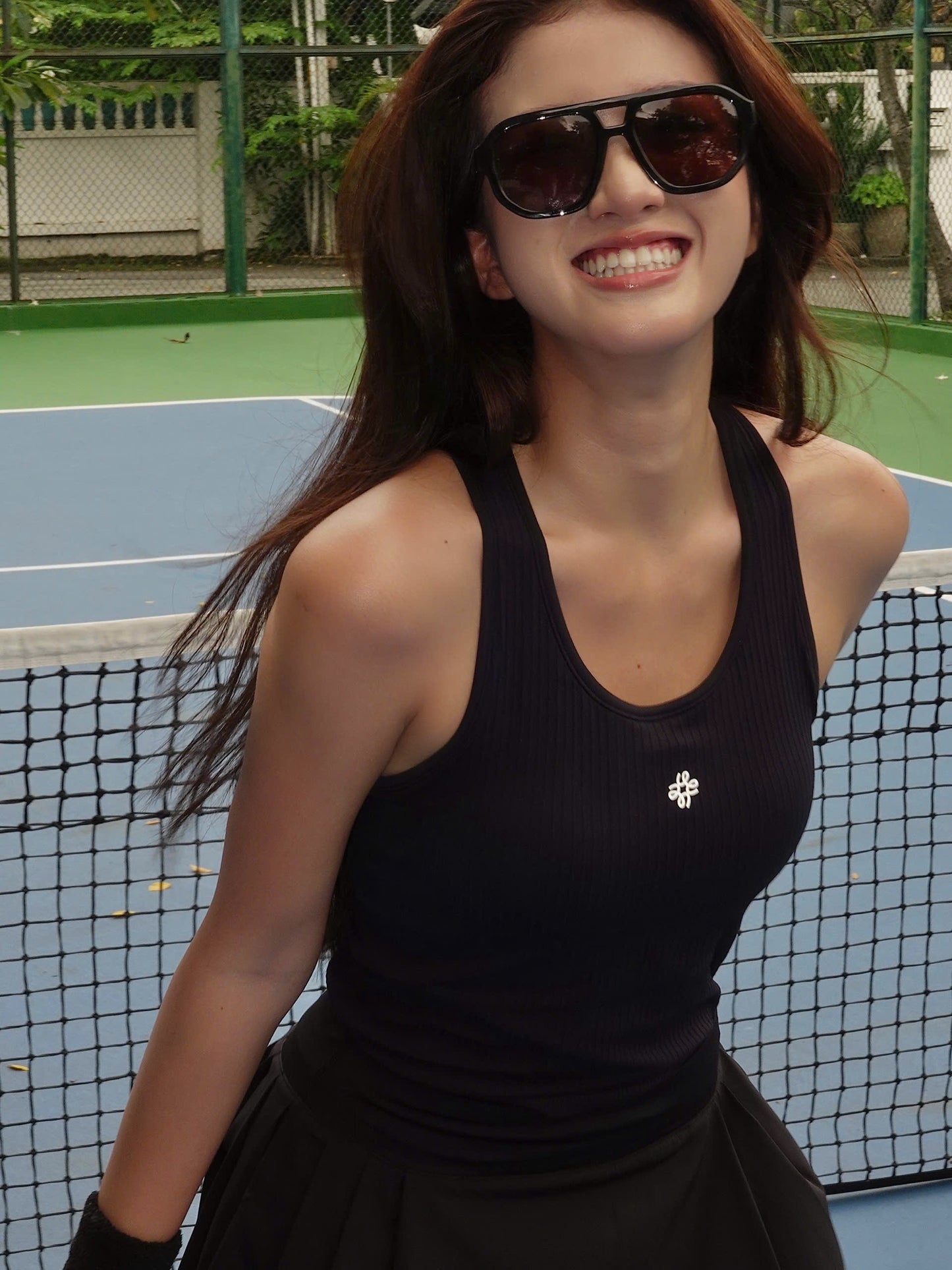 PICK n MIX / Court Rib Tank – Baseline Black