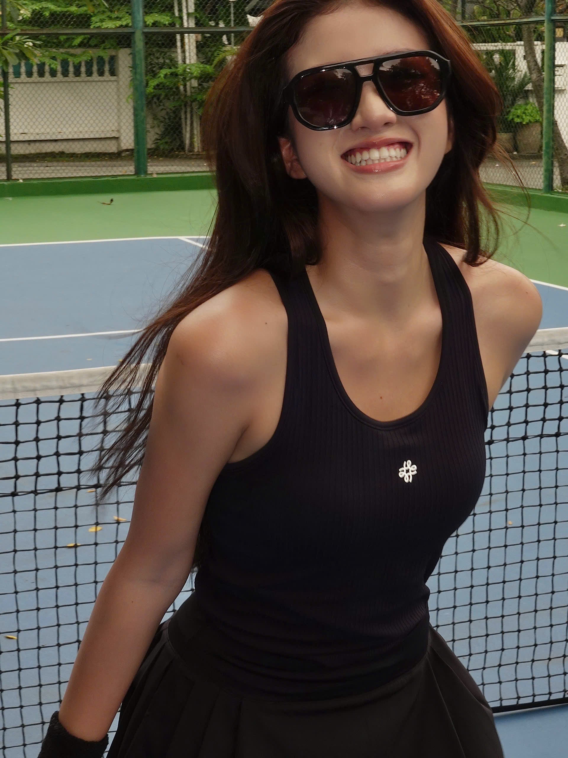 PICK n MIX / Court Rib Tank – Baseline Black