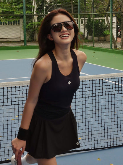 PICK n MIX / Court Rib Tank – Baseline Black