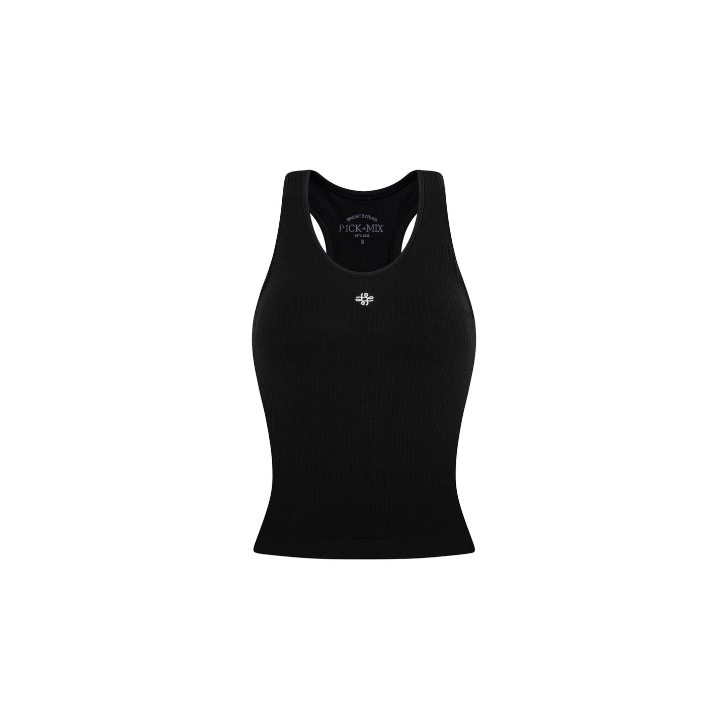 PICK n MIX / Court Rib Tank – Baseline Black
