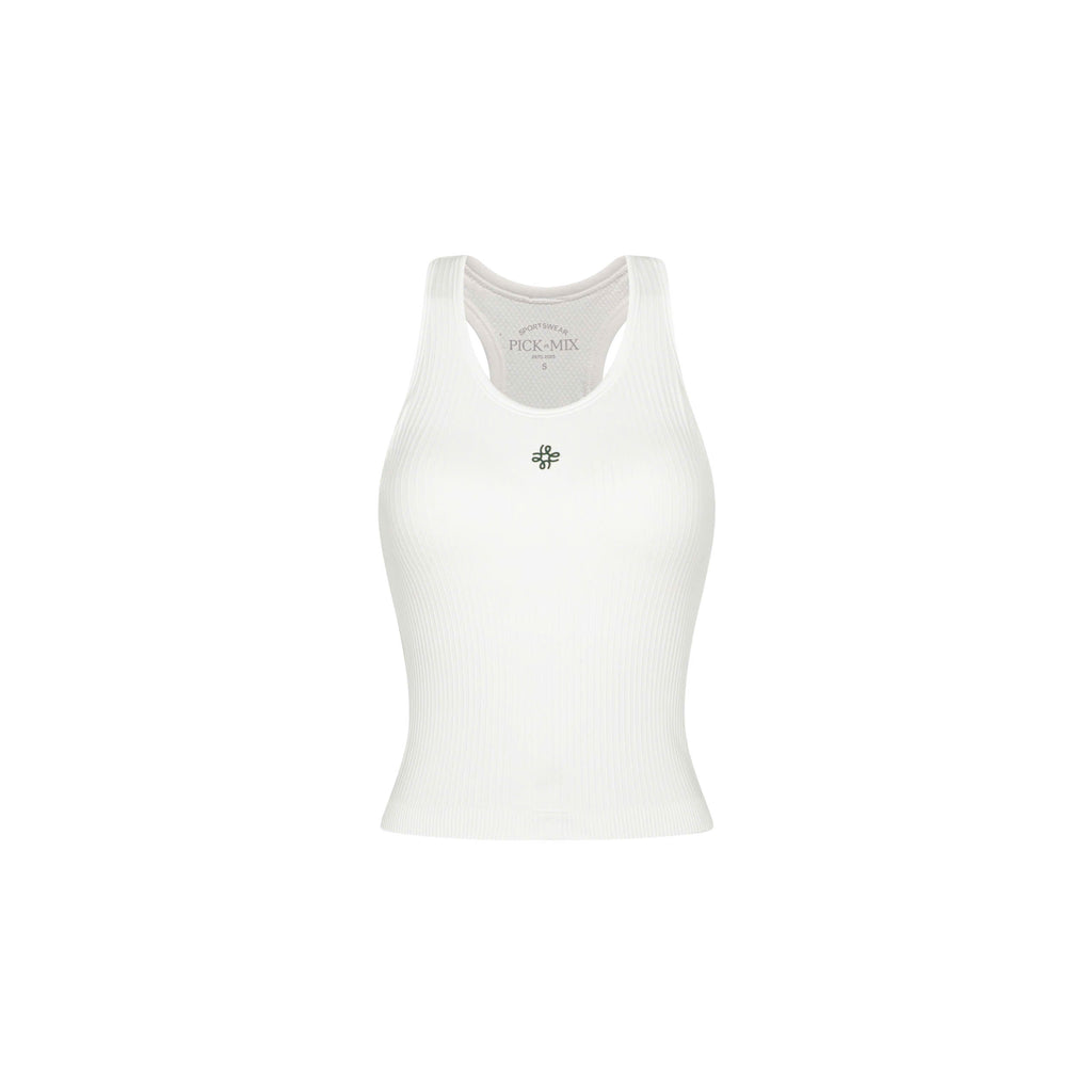 PICK n MIX / Court Rib Tank – Match White