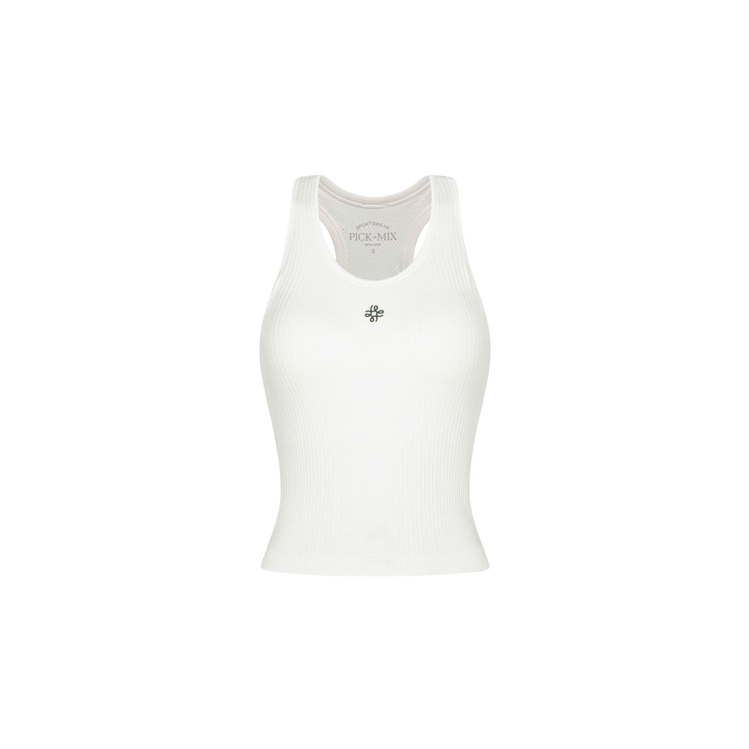 PICK n MIX / Court Rib Tank – Match White