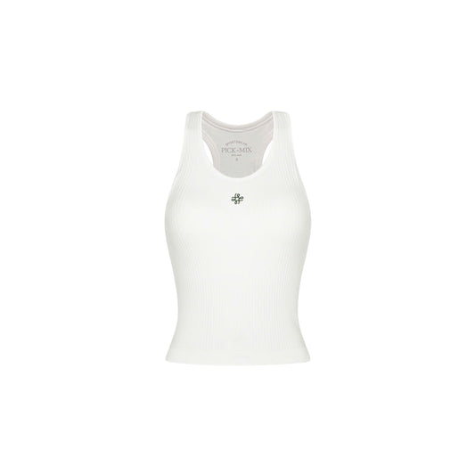 PICK n MIX / Court Rib Tank – Match White